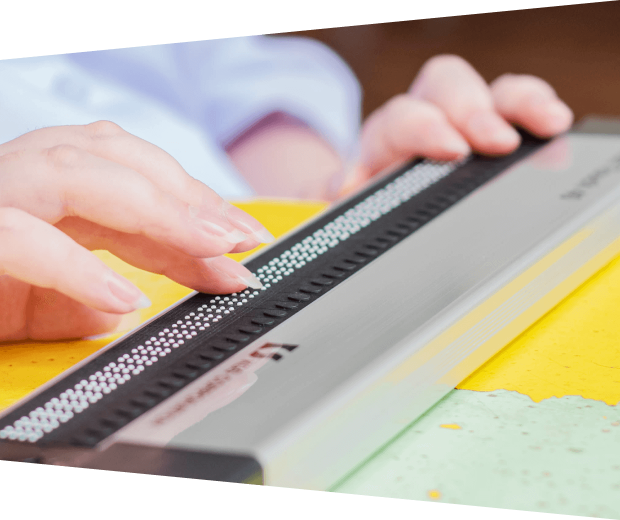 Photo: Scene of Using a Braille Display